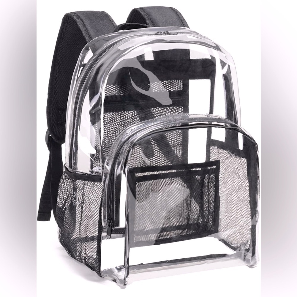 Clear & Black Backpack